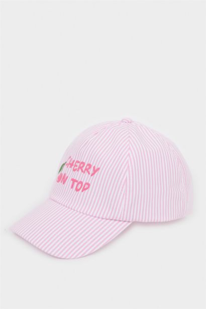 Çizgili Cap Şapka Kız Çocuk