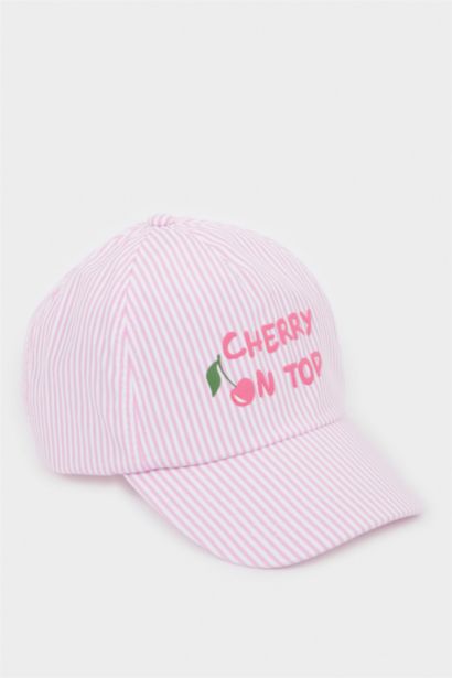 Çizgili Cap Şapka Kız Çocuk