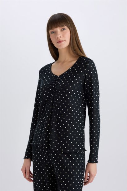 Pijama Takımı Softshell Uzun Kollu Üst Beli Lastikli Uzun Alt