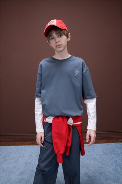Boy Oversize Crew Neck Printed T-Shirt