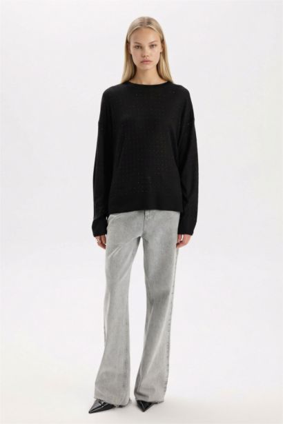 Relax Fit Crew Neck Basic Knitwear Pullover