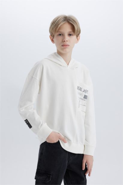 هودي اولادي اوفر سايز اوف وايت