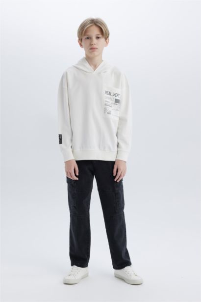 هودي اولادي اوفر سايز اوف وايت