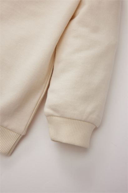 Bisiklet Yaka Baskılı Sweatshirt Kız Bebek