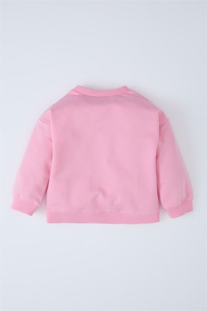 Girl Crew Neck Printed Sweatshirt