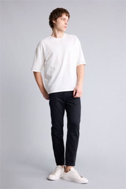 90's Slım Fıt Dar Paça Jean Yıkamalı Pantolon