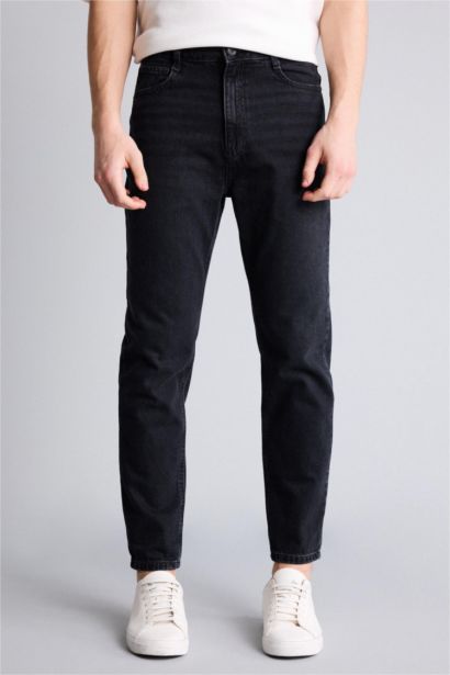 90's Slım Fıt Dar Paça Jean Yıkamalı Pantolon