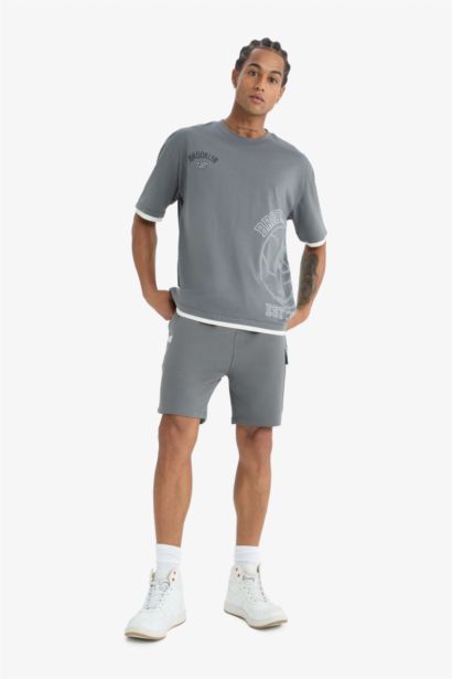 NBA Brooklyn Nets Oversize Geniş Kalıp Bisiklet Yaka Kısa Kollu Tişört