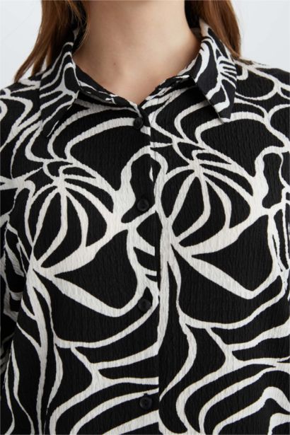 Regular Fit Shirt Collar Long Sleeve T-Shirt