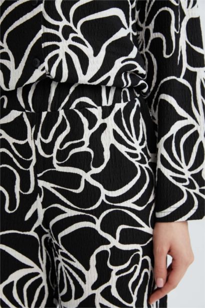 Regular Fit Textured Patterned Trousers