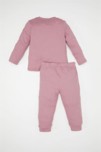 Pyjama en tricot à Col Rond et coupe régulière imprimé pour BéBé Fille