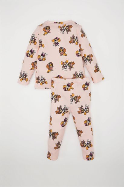 Baby Girl Paw Patrol Ribbed Top Bottom 2 Piece Pajama Set