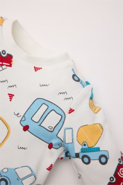 Pyjama en tricot à motif Véhicule à Col Rond et manches longues pour BéBé Garçon