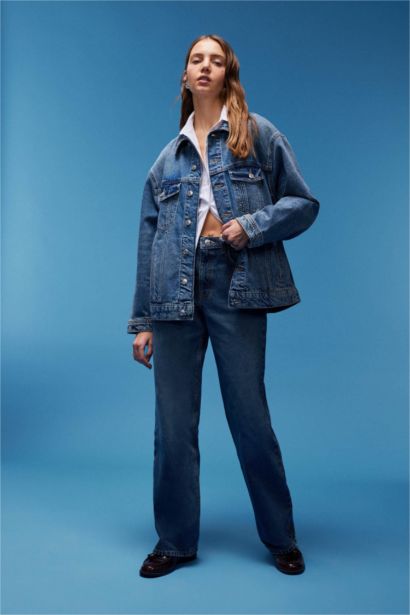 Oversize Geniş Kalıp Denim Ceket