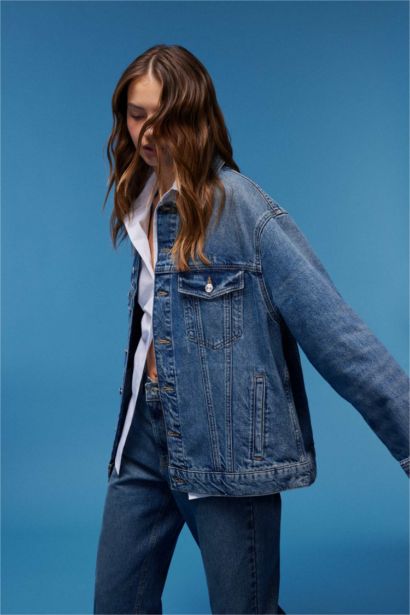 Oversize Geniş Kalıp Denim Ceket