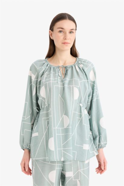 Regular Fit Long Sleeve Blouse