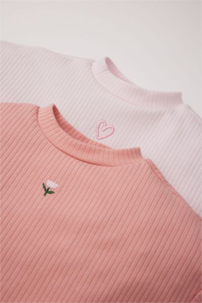 Lot de 2 Bodies brodés pour bébé fille