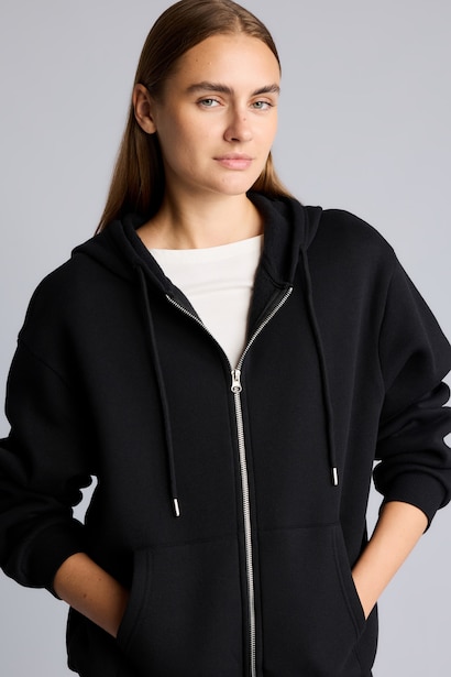 Relax Fit Thick Sweatshirt Fabric Cardigan