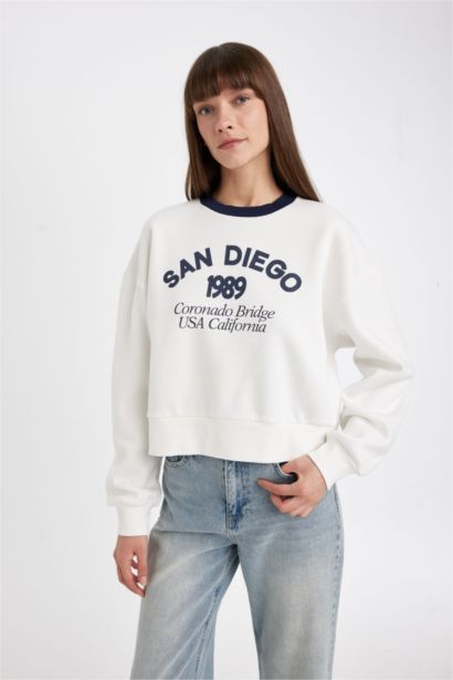 Boxy Fıt Kalın Sweatshirt Kumaşı Sweatshirt