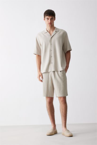 Relax Fit Summer Linen Blend Shorts