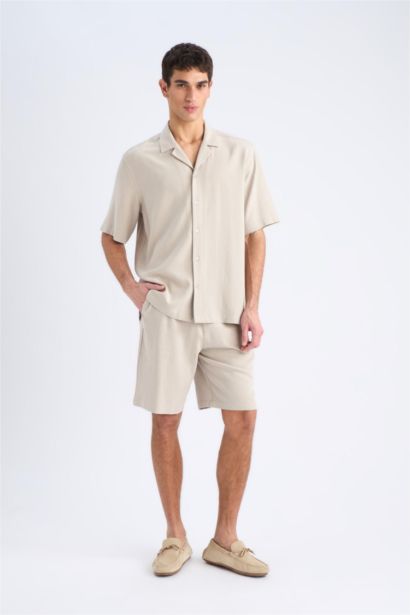 Relax Fit Summer Linen Blend Shorts