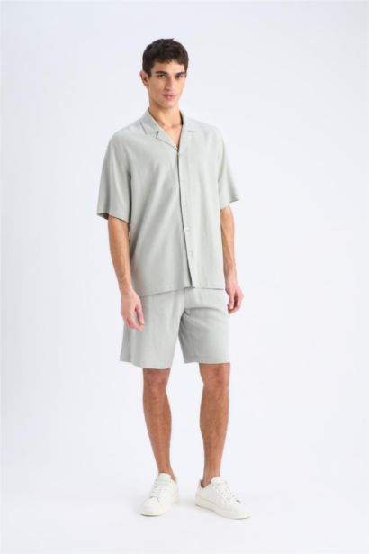 Relax Fit Summer Linen Blend Shorts
