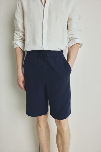 Relax Fit Yazlık Keten Karışımlı Şort