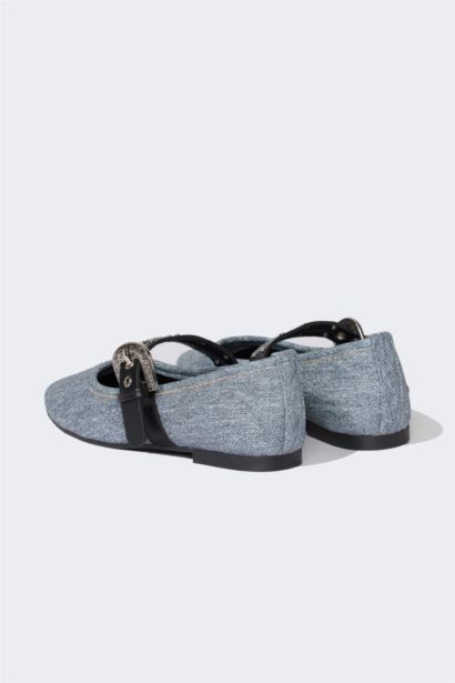 Girl Denim Ballerina Flat Shoes