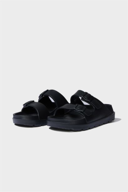 شبشب نسائي إيفا بكعب مسطح بشريط مزدوج