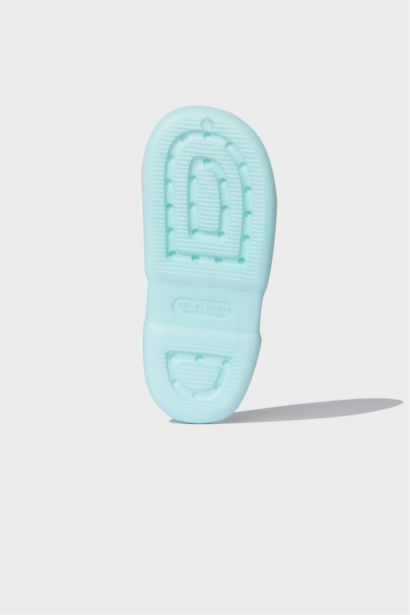 صندل حريمي فيروزي بكعب مسطح