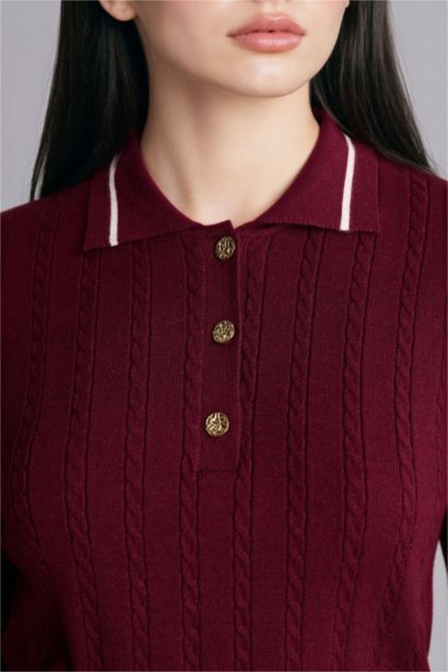 بلوز تريكو قصة عادية بياخة بولو