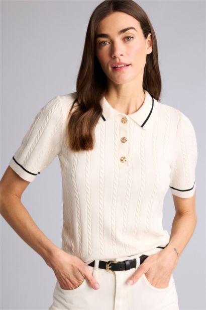 Regular Fıt Polo Yaka Kazak