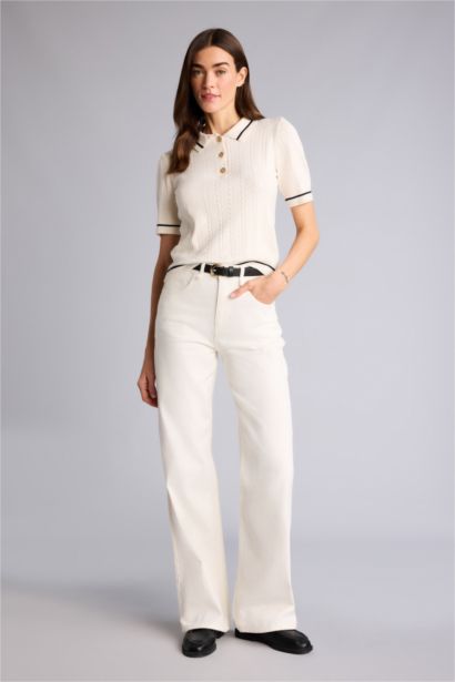 Regular Fıt Polo Yaka Kazak