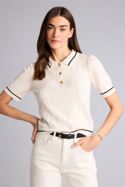 Regular Fıt Polo Yaka Kazak