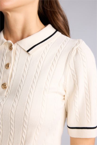 Regular Fıt Polo Yaka Kazak