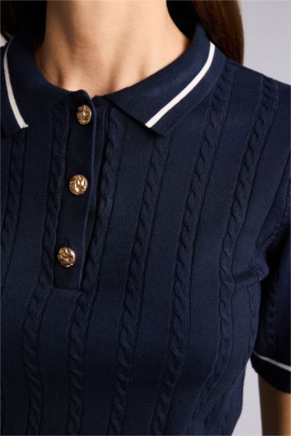 Regular Fıt Polo Yaka Kazak