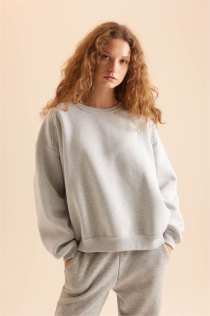 Oversize Fit Thick Sweatshirt Fabric Sweatshirt