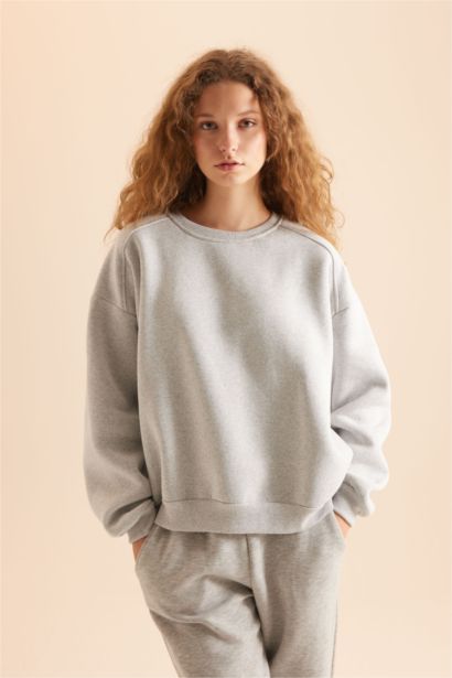 Oversize Fit Thick Sweatshirt Fabric Sweatshirt