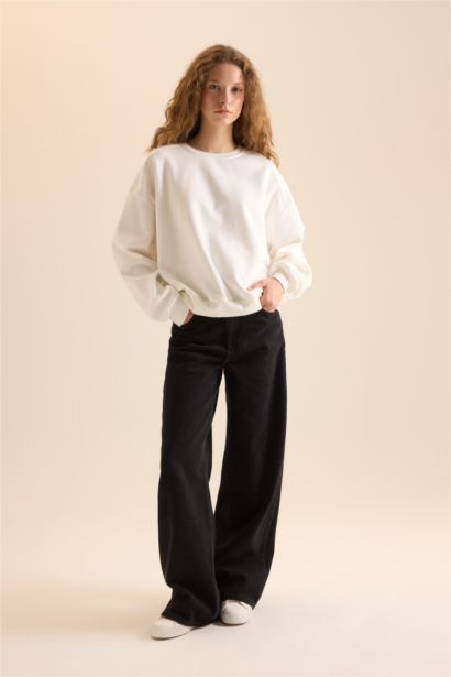 Oversize Fit Thick Sweatshirt Fabric Sweatshirt