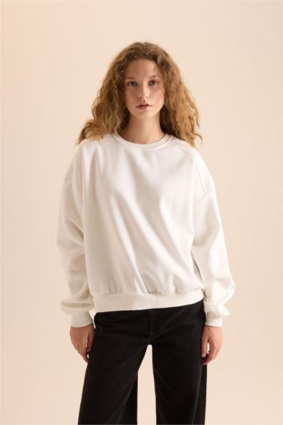 Oversize Fit Thick Sweatshirt Fabric Sweatshirt