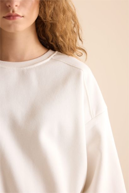 Oversize Fit Thick Sweatshirt Fabric Sweatshirt