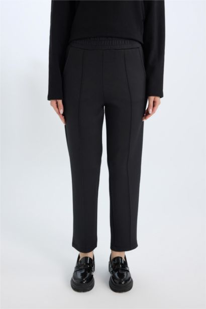 Regular Fit Cepli Pensli Skuba Dalgıç Kumaş Beli Lastikli Pantolon