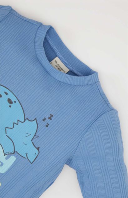 سيت بجامة ولادي مضلع بطبعة ديناصور - قطعتين