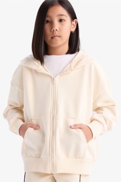 هودي بناتي بيج بيزك اوفر سايز وجيب