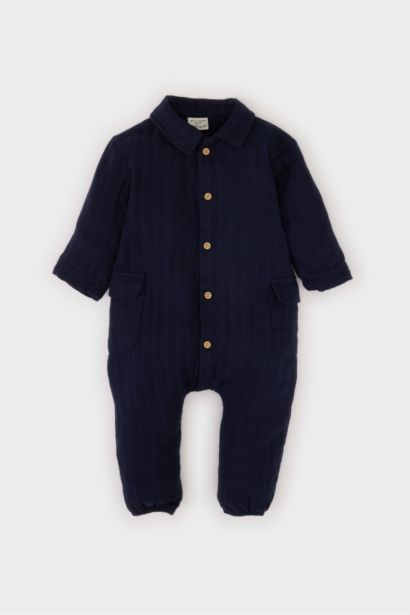Combinaison en mousseline boutonnée pour bébé garçon