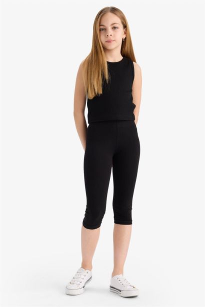 Girl Crew Neck Crop Top