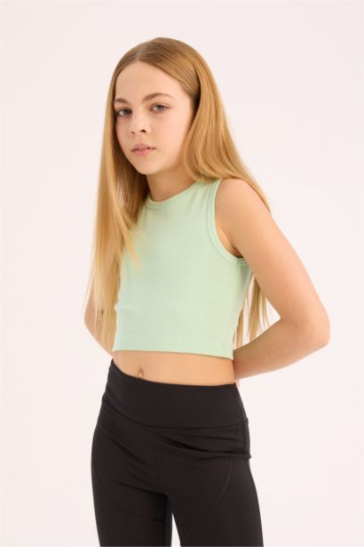 كروب توب بناتي بدون ردن بياخة مستديرة