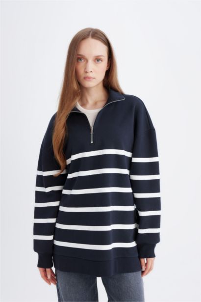 Relax Fıt Kalın Sweatshirt Kumaşı Sweatshirt Tunik