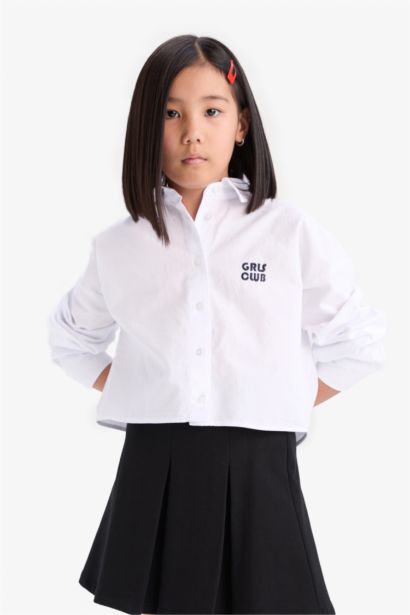 قميص كروب بناتي ردن طويل أوكسفورد