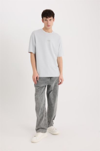 تيشيرت نص كم تقيل اوفر سايز مطبوع